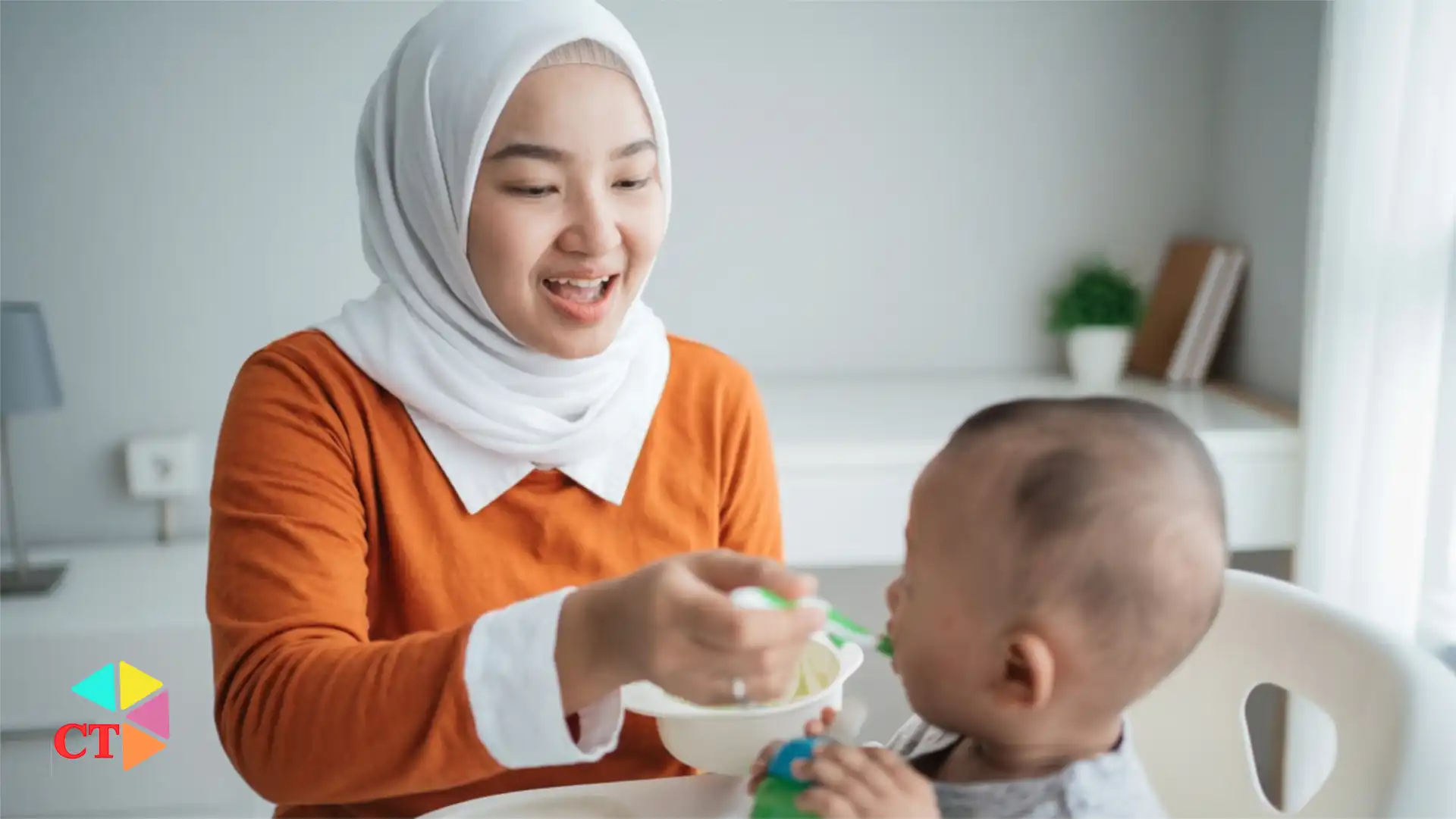 Babysitter providing attentive child care services